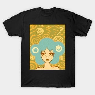 Vintage Art Lady with Big Hair T-Shirt